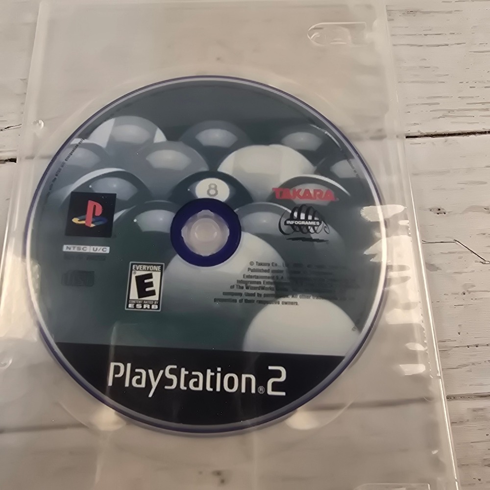 Takara Infogrames 8-Ball Billiards PS2 PlayStation 2 Blue Disc NTSC U/C Disc